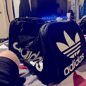 Adidas black duffle bag